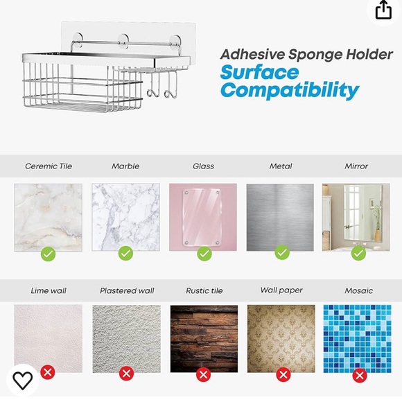 2 pack silver shower caddy - Picture 3 of 3